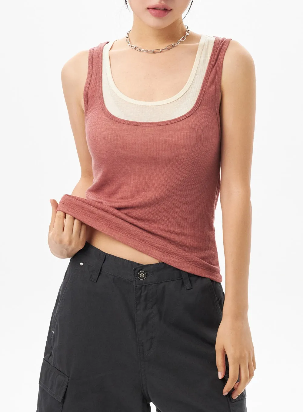 Layered Tank Top CU315