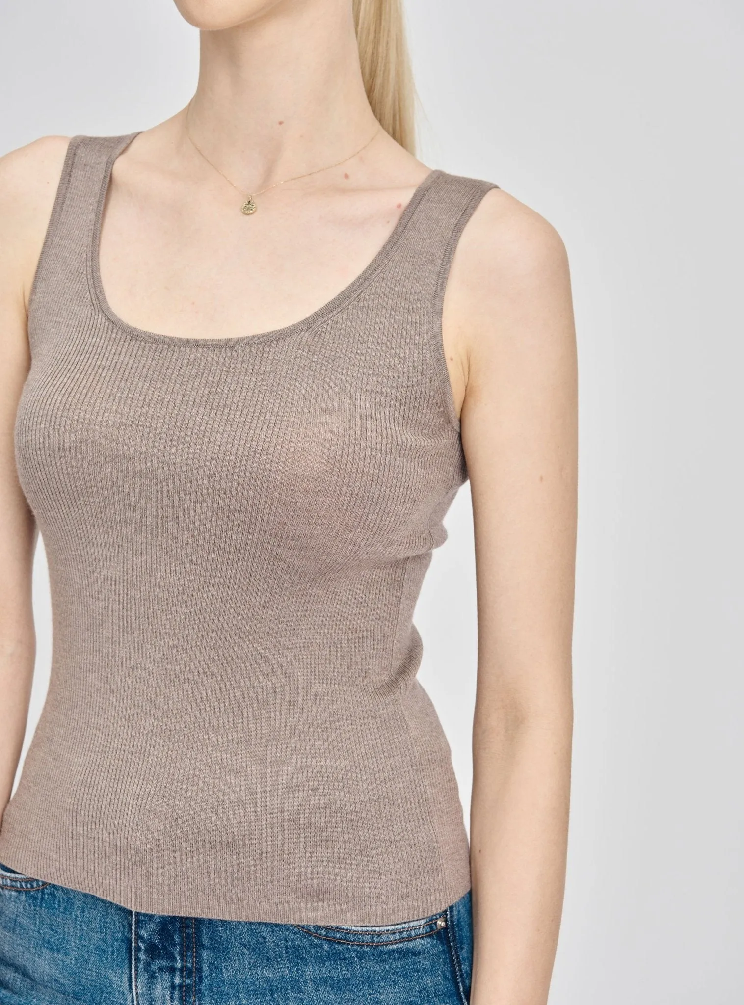 LENYA silk tank top (Walnut)