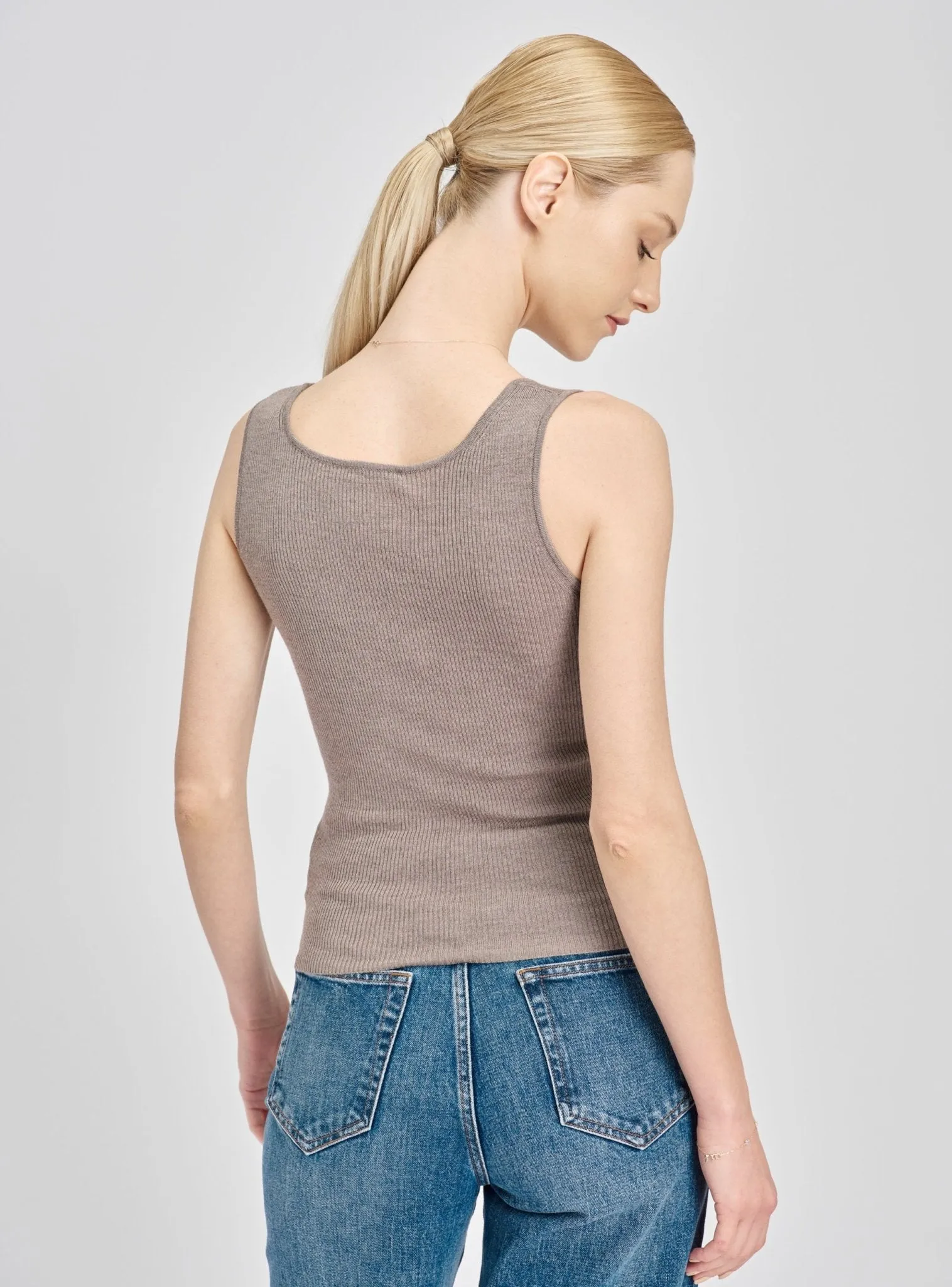 LENYA silk tank top (Walnut)