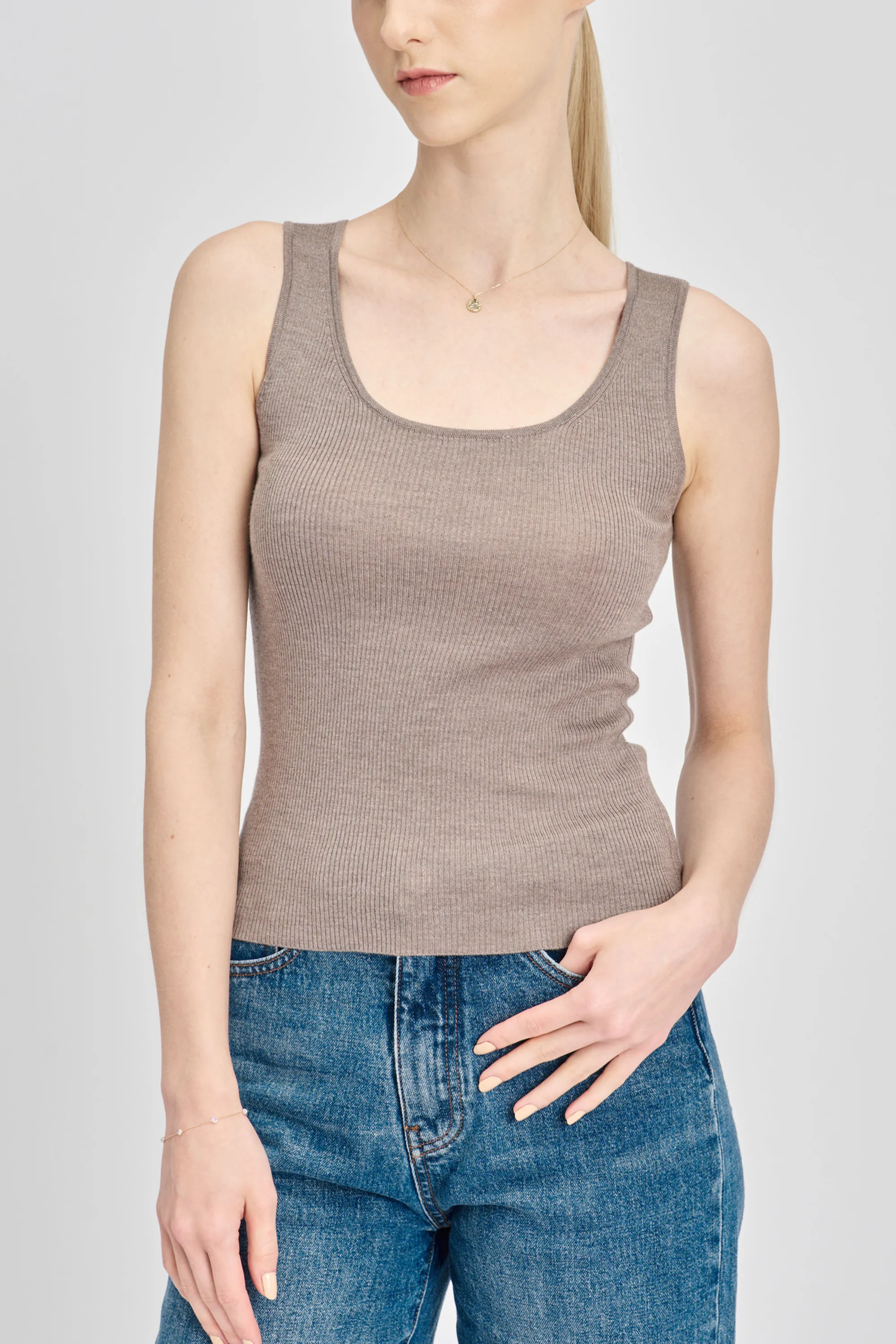 LENYA silk tank top (Walnut)