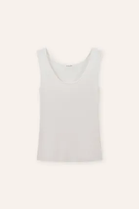 LENYA silk tank top (White)