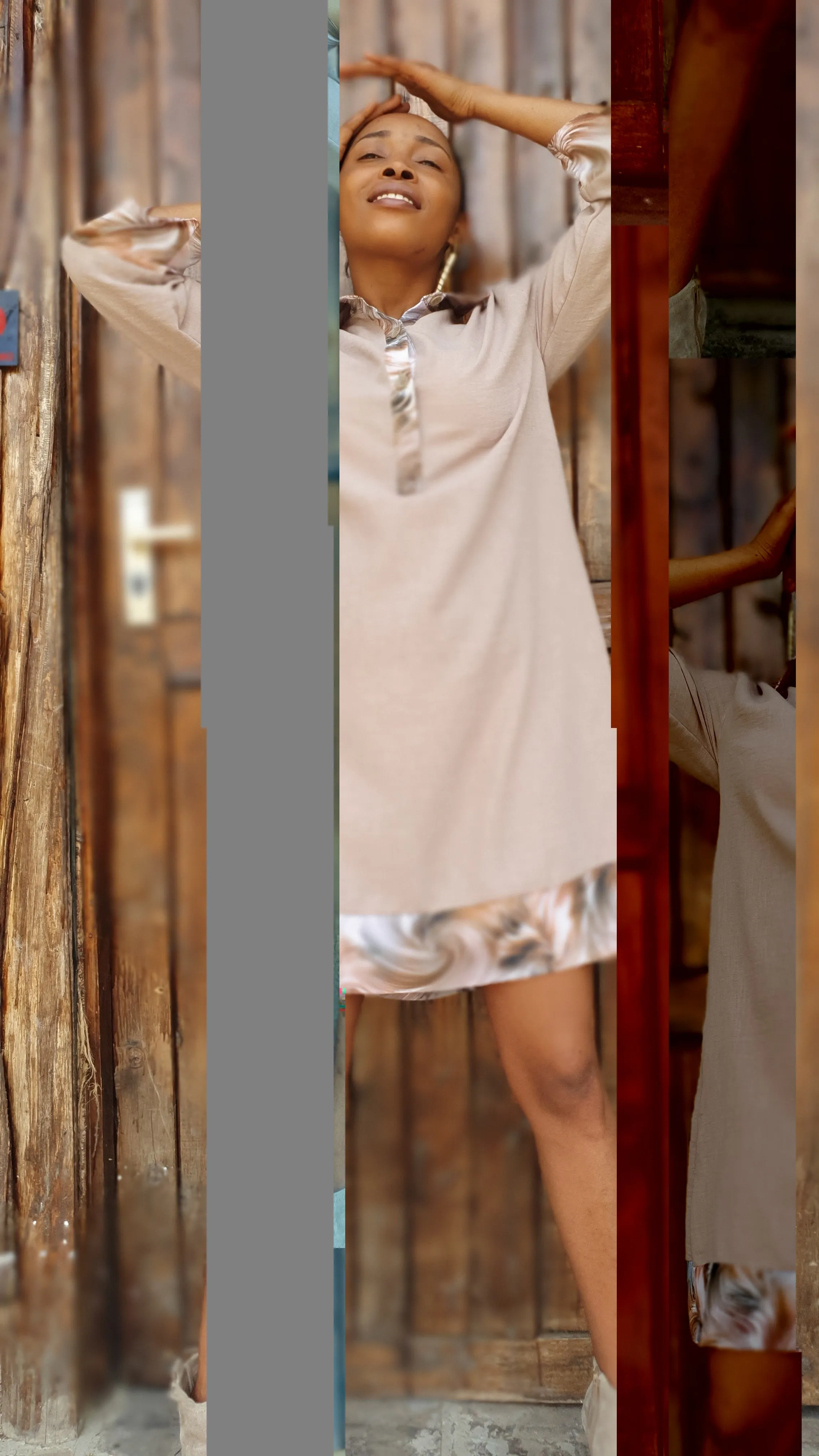 Linen shirt dress