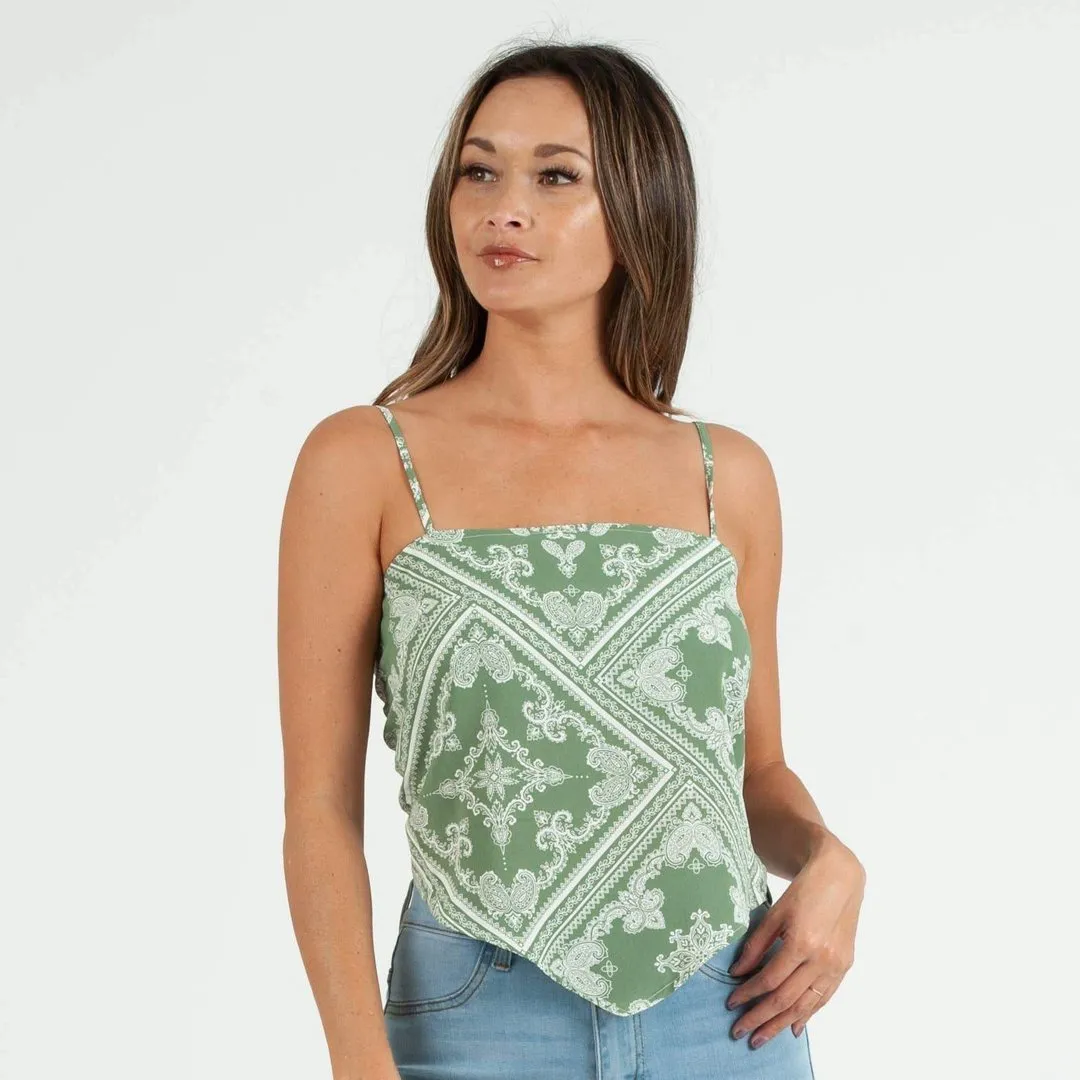 Lucca Karlita Bandana Scarf Top