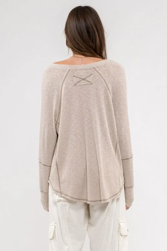 Make It Easy Top - Taupe