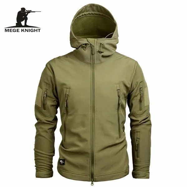 Mege Brand Clothing Autumn Men's Military Camouflage Fleece Jacket Army Tactical Clothing  Multicam Male Camouflage Windbreakers