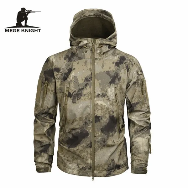 Mege Brand Clothing Autumn Men's Military Camouflage Fleece Jacket Army Tactical Clothing  Multicam Male Camouflage Windbreakers