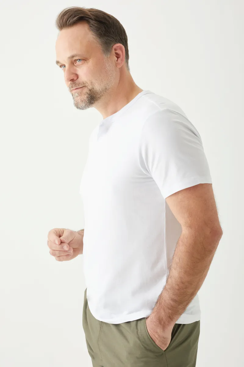 Men's Bamboo Cotton Short-Sleeve Henley Tee-All Sales Final