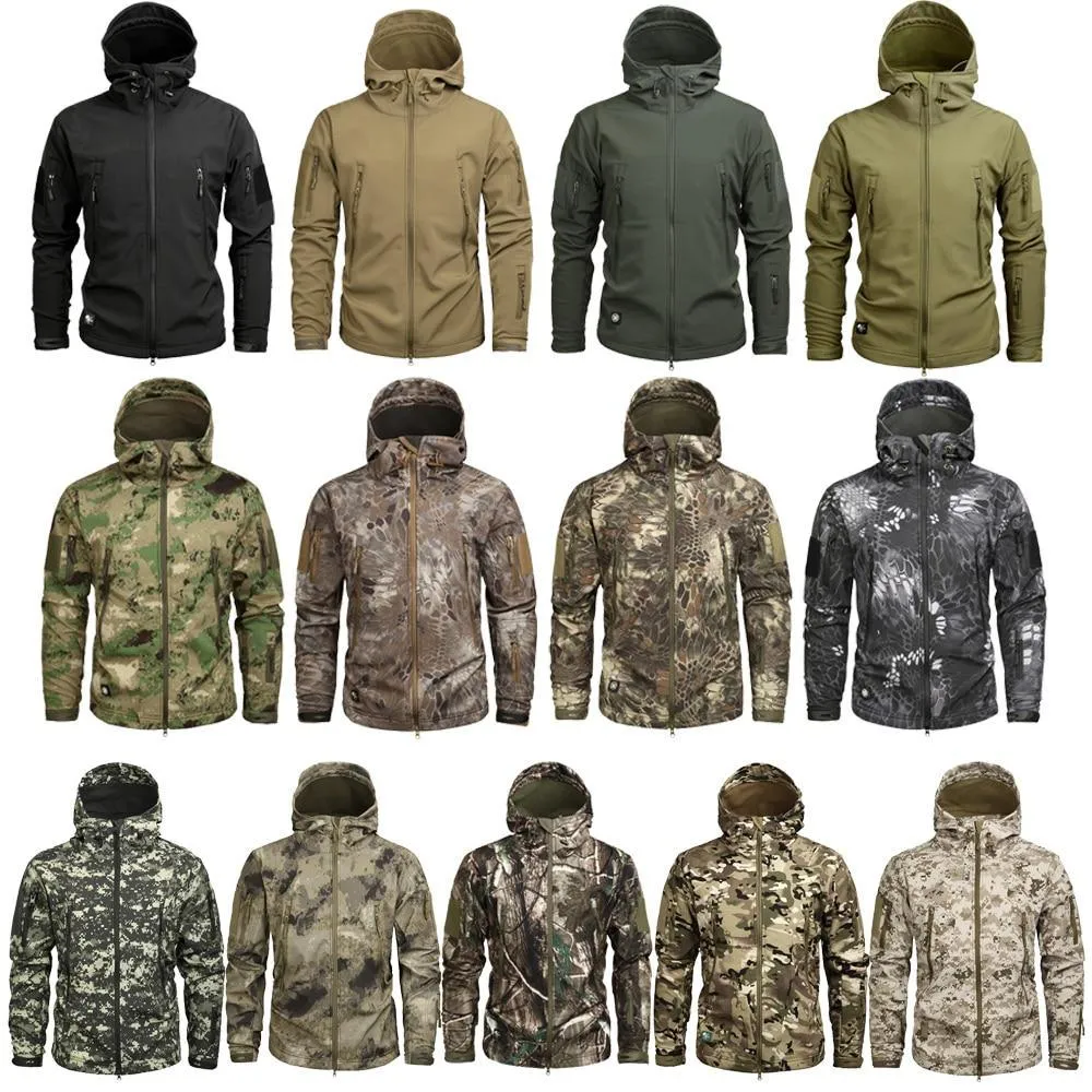 Men's Military Camouflage Fleece Army Jacket/Windbreakers