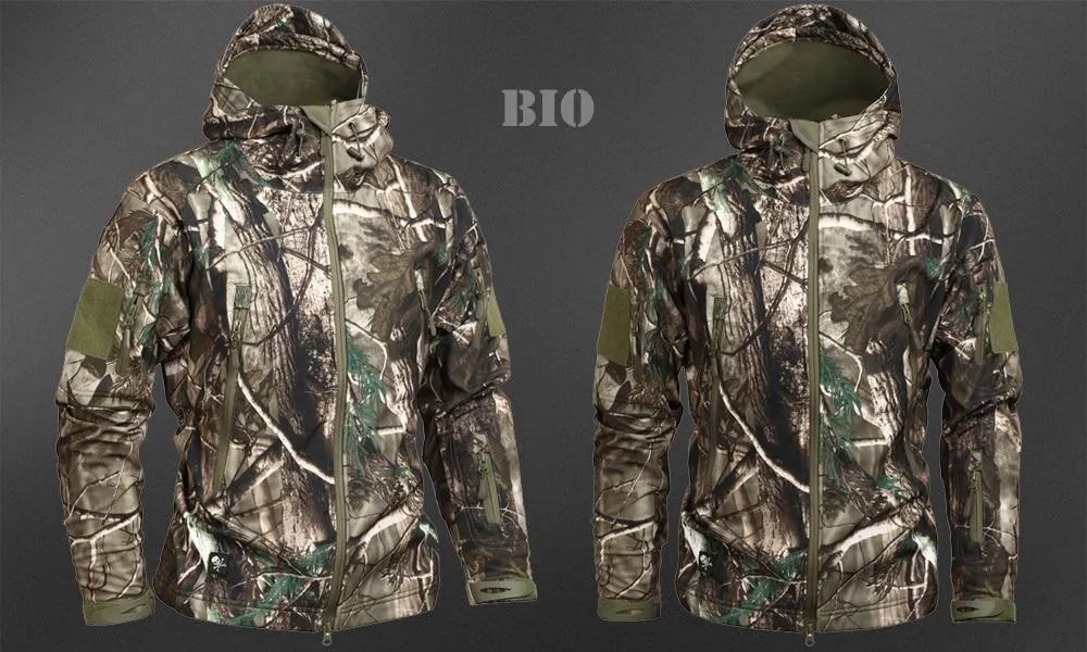 Men's Military Camouflage Fleece Army Jacket/Windbreakers