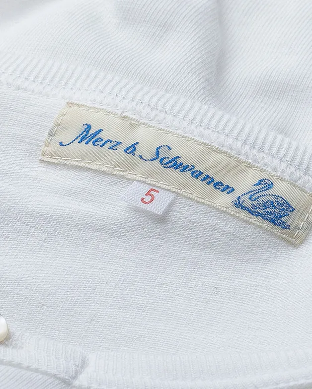 Merz B Schwanen Good Originals 207 8.6oz Loopwheeled S/S Henley - White