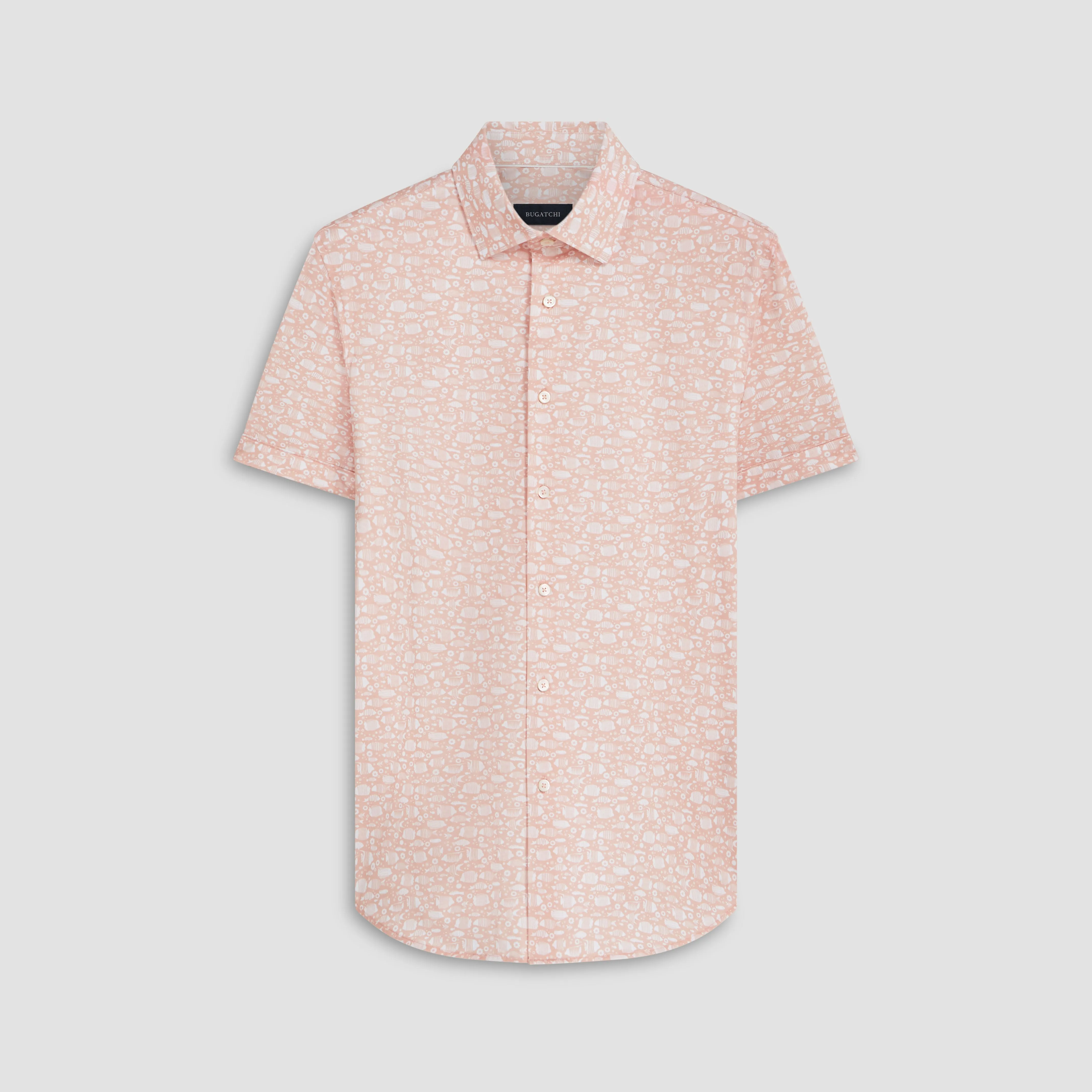 Miles Fish Print OoohCotton Short Sleeve Shirt