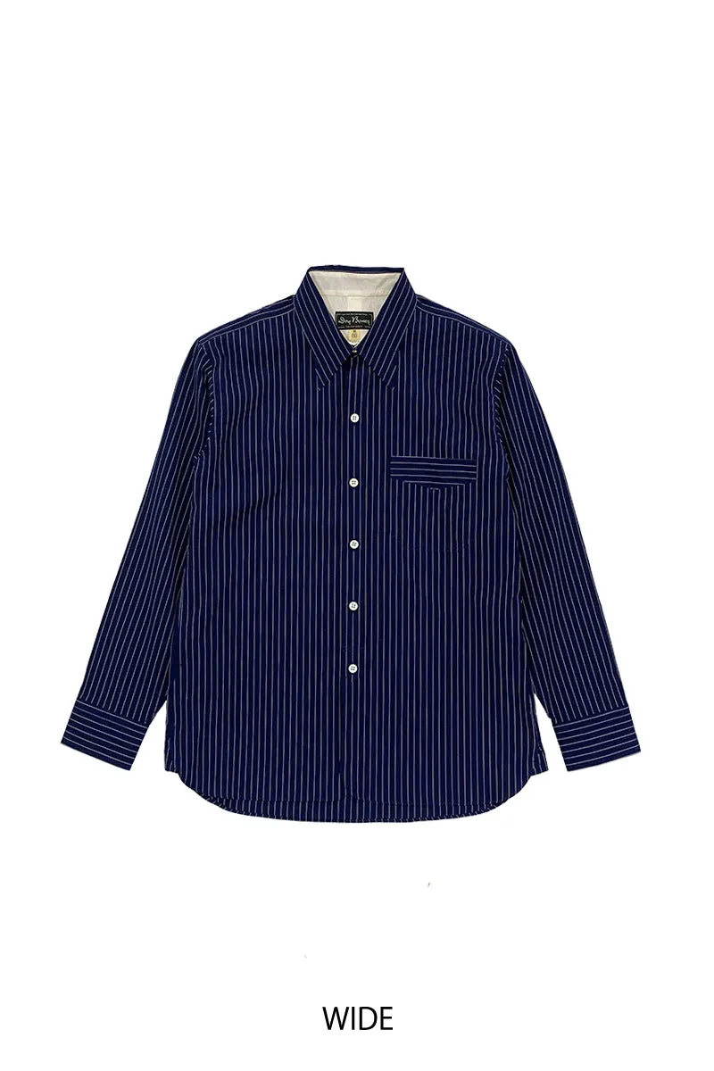 Navy Stripe Work Shirt