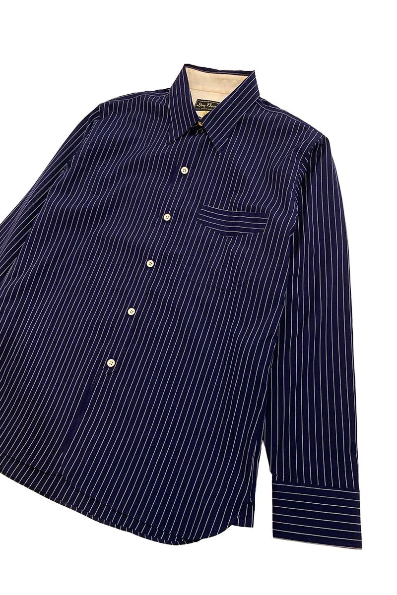 Navy Stripe Work Shirt