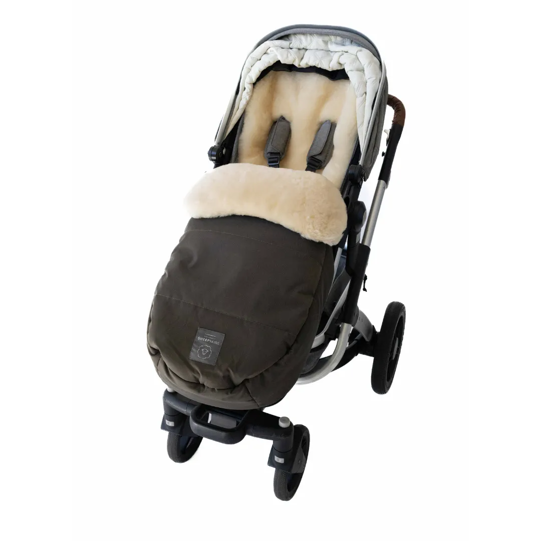 NEW Weatherproof 2-in-1 Lambskin Pram Liner Footmuff (Universal Fit)