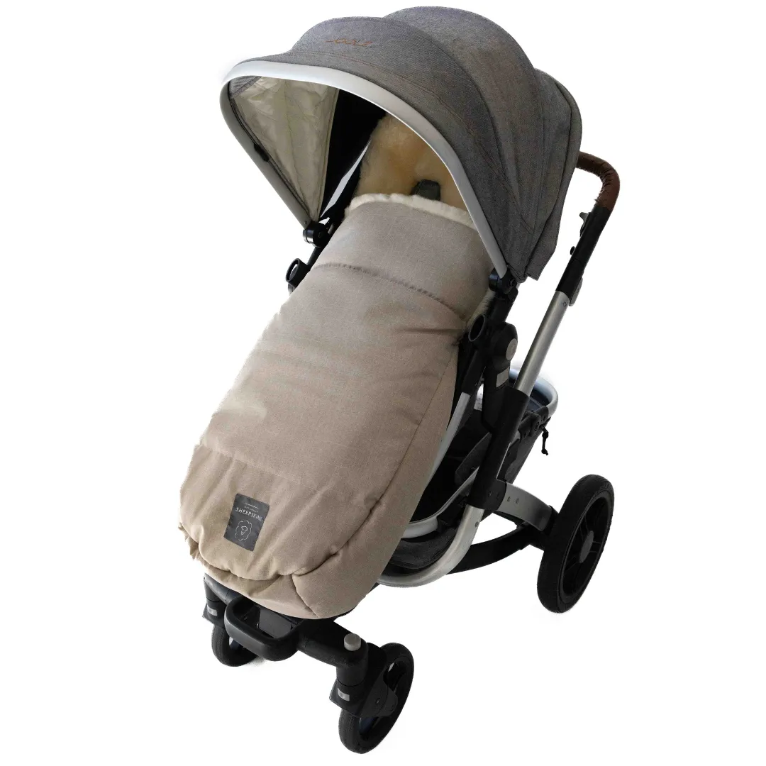 NEW Weatherproof 2-in-1 Lambskin Pram Liner Footmuff (Universal Fit)