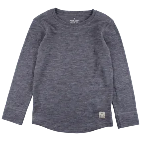 Nordic Label Wool Base Layer Top: Dark Grey Melange