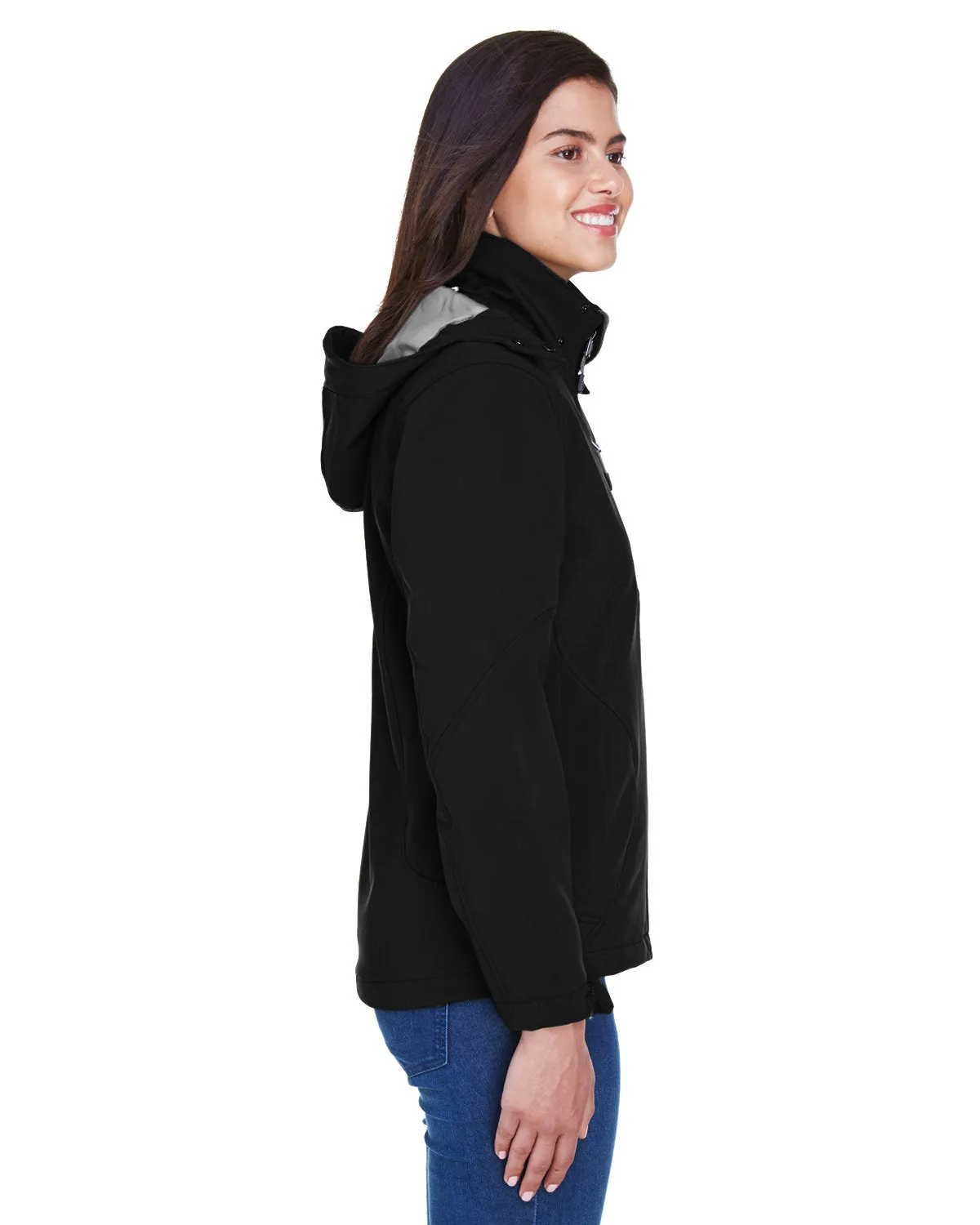 North End 78080 Ladies' Glacier Insulated Three-Layer Fleece Bonded Soft Shell Jacket with Detachable Hood