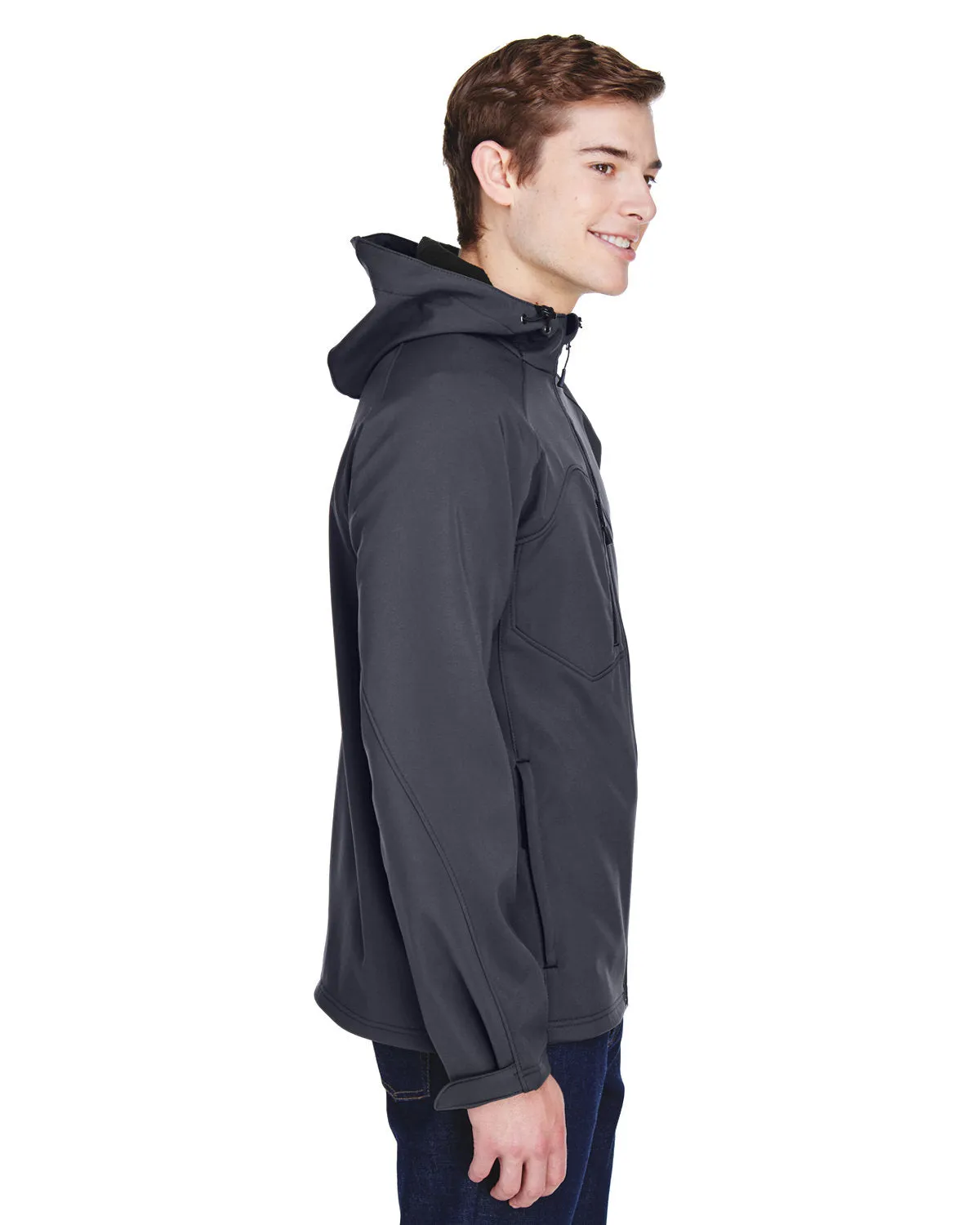 North End 88166 Men's Prospect Two-Layer Fleece Bonded Soft Shell Hooded Jacket