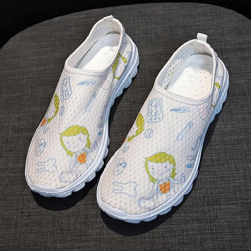 Nurse Women Print Slip-on Sneakers