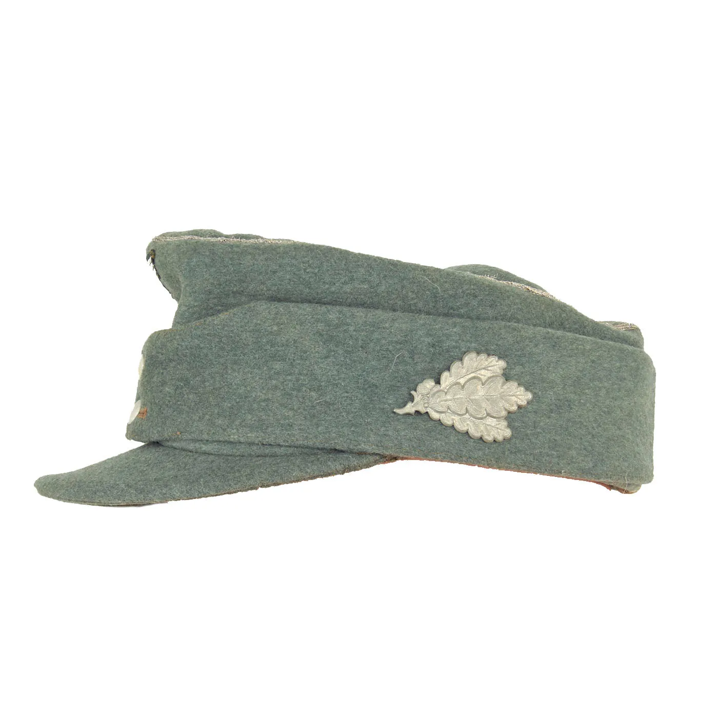 Original German WWII Heer Jäger Officer M43 Bergmütze Field Cap with Oak Leaf Badge - size 57