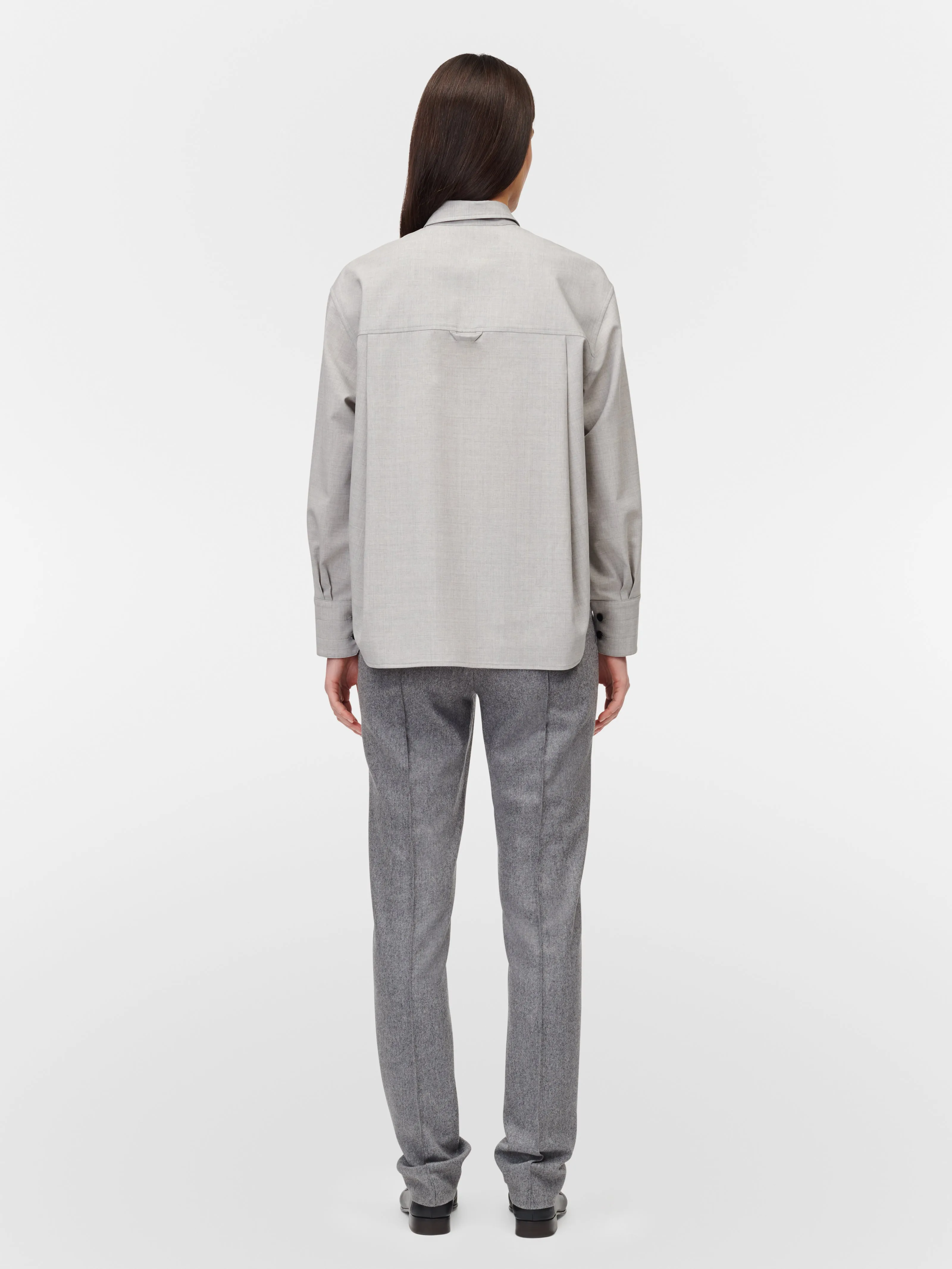 Oversized Shirt in Light Heather Grey