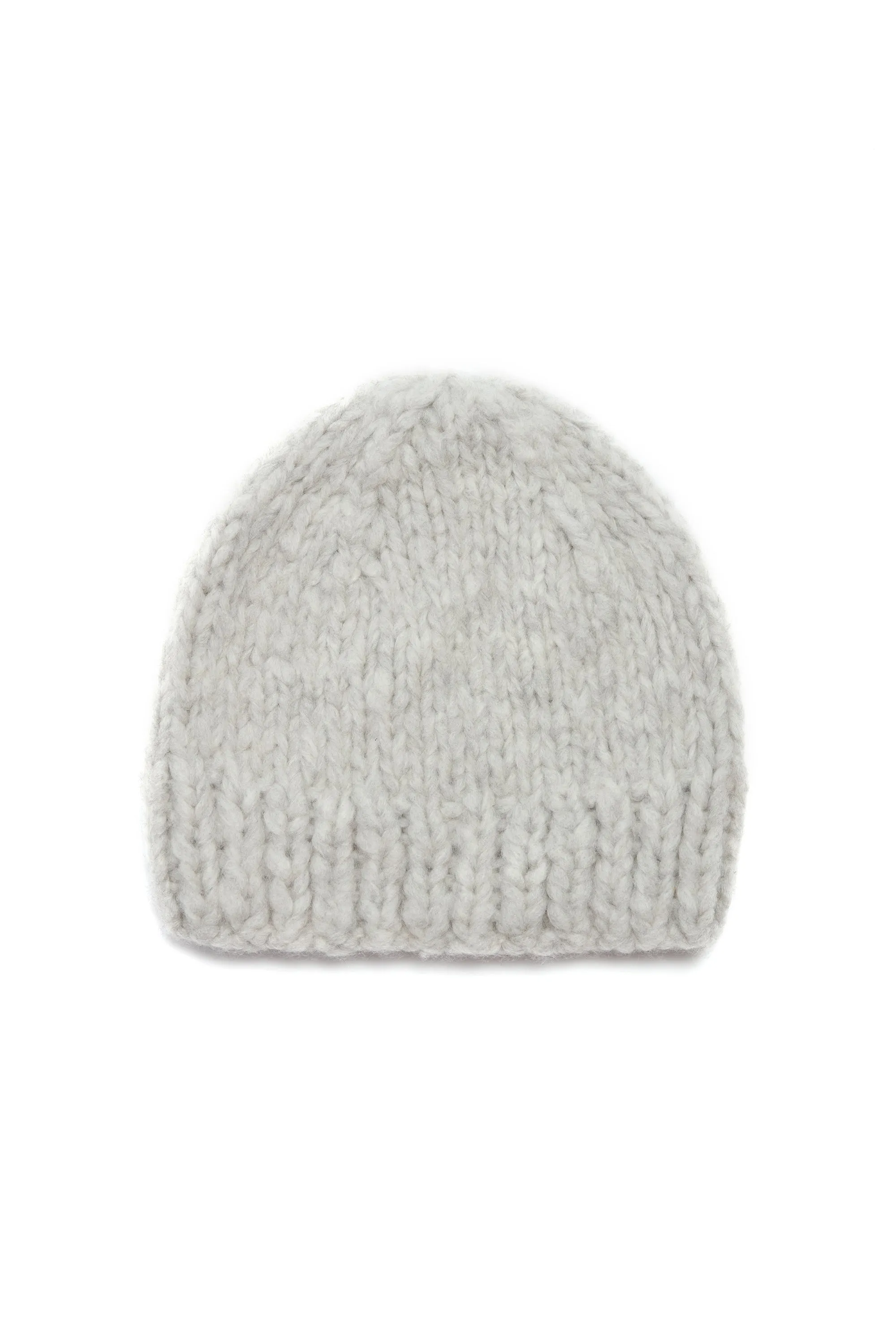 Pacino Knit Hat in Heather Grey Welfat Cashmere