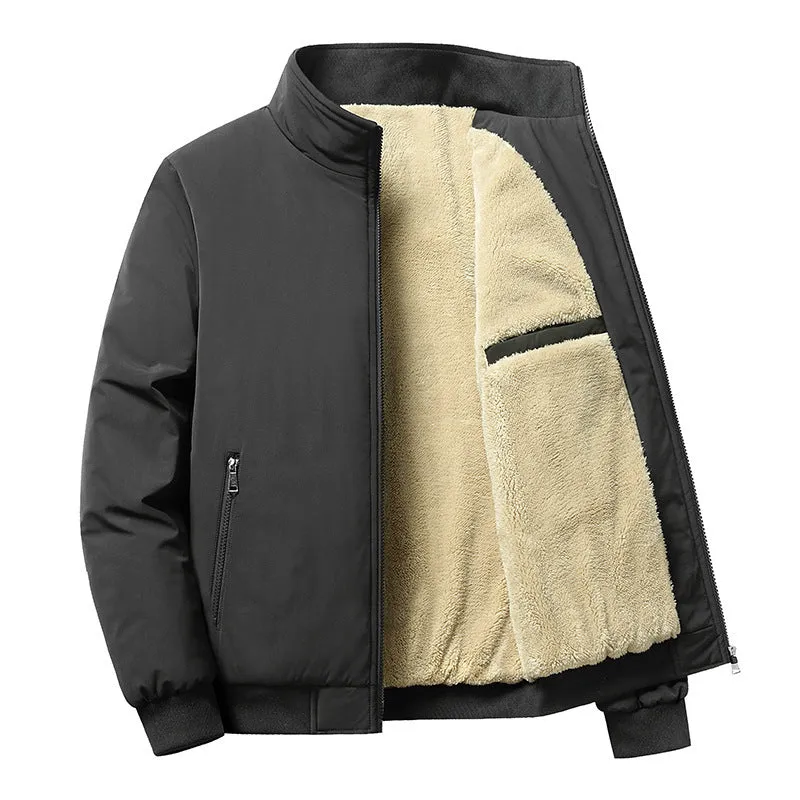 Padded Jacket Men Plus Size Fleece Padded Jacket Men