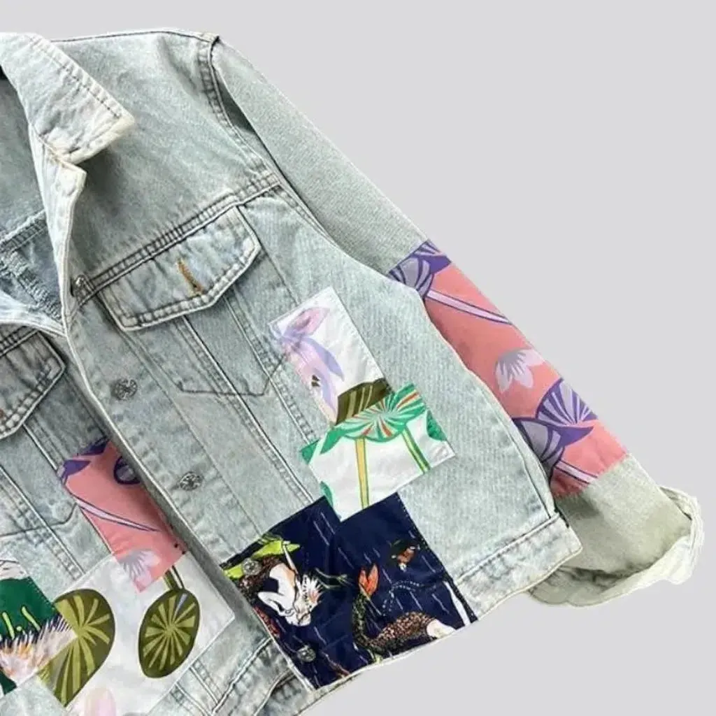 Patchwork women's denim jacket