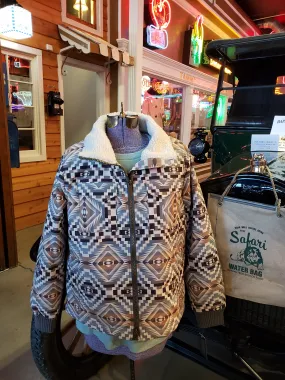 Pendleton Madera Zip Front Jacket in Abiquiu Sky Tan