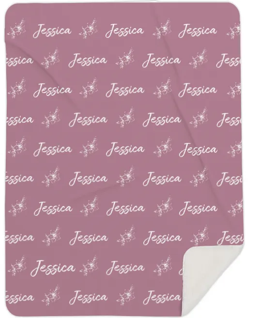 Personalised Fleece Blanket, Choose your design and colours, add your name