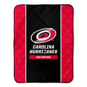 Personalized Carolina Hurricanes Icon Baby Pixel Fleece Blanket