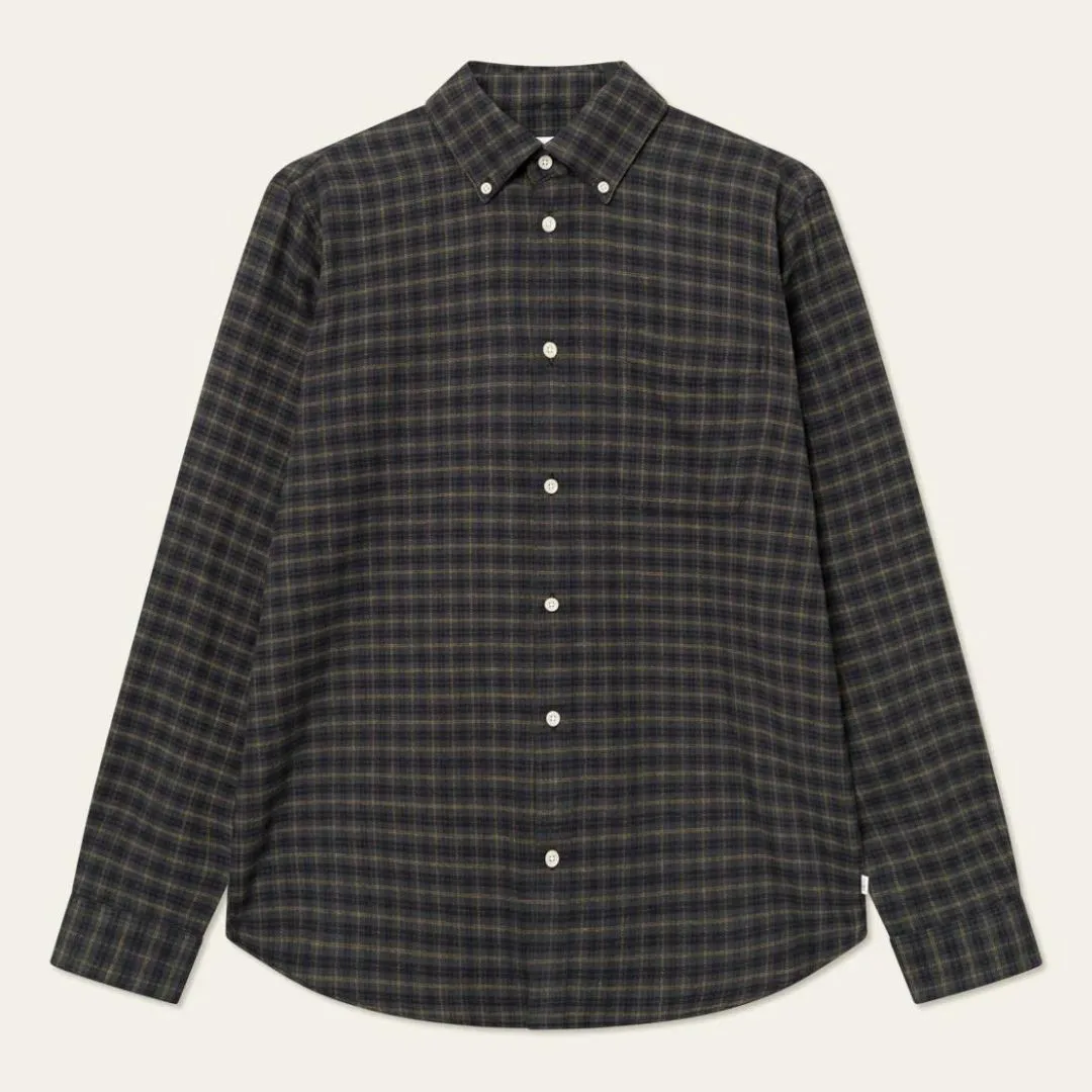 Pine Green Kent Cotton Check Shirt