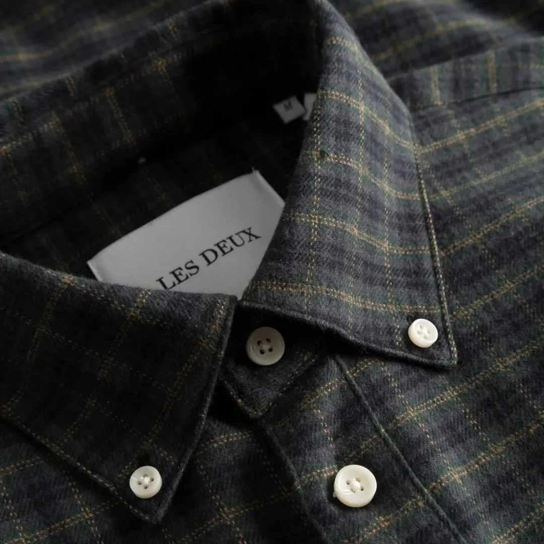 Pine Green Kent Cotton Check Shirt