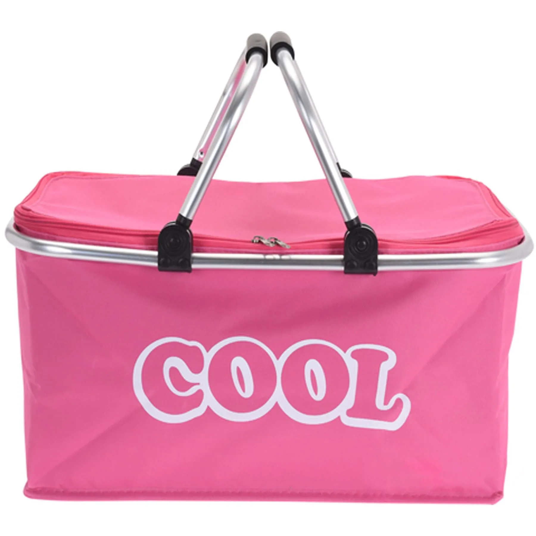 Pink Cooler Basket Bag