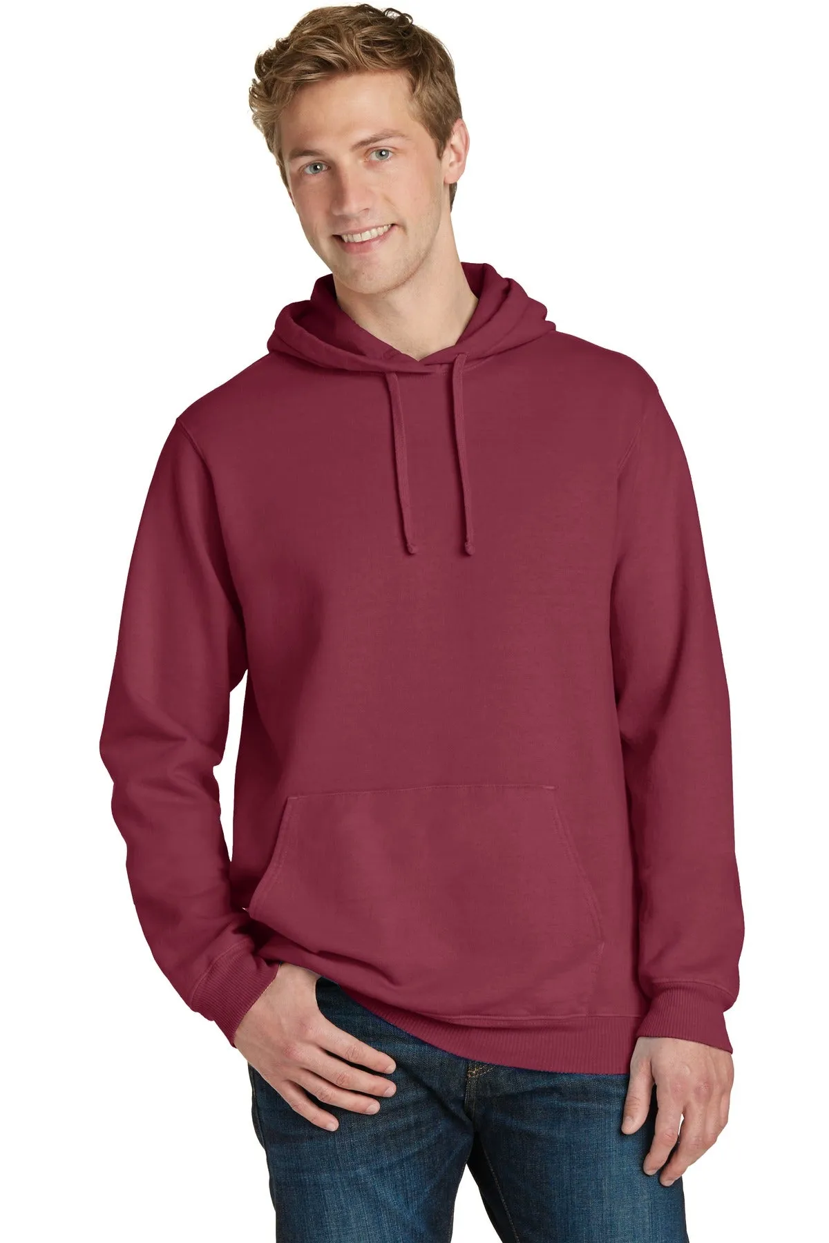 Port & Company® Beach Wash® Garment-Dyed Pullover Hooded Sweatshirt. PC098H