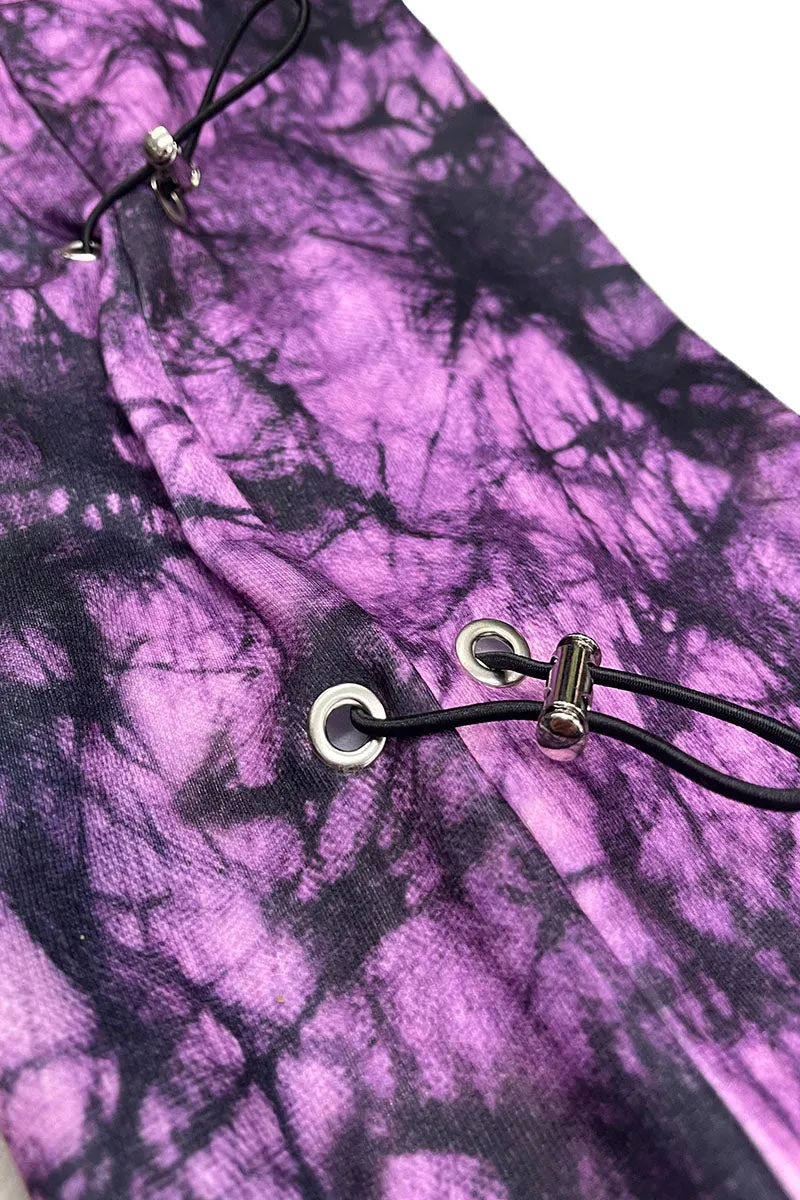 Purple Side Toggle Tie Dye Sweat Set