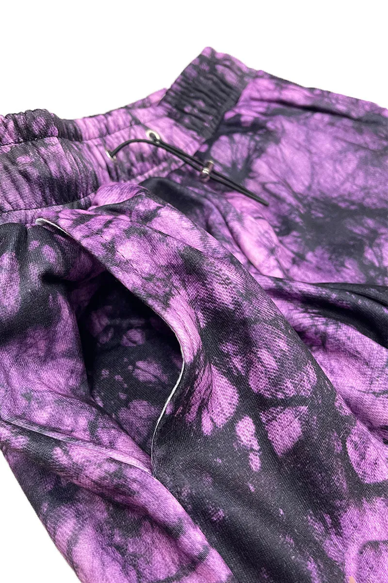 Purple Side Toggle Tie Dye Sweat Set