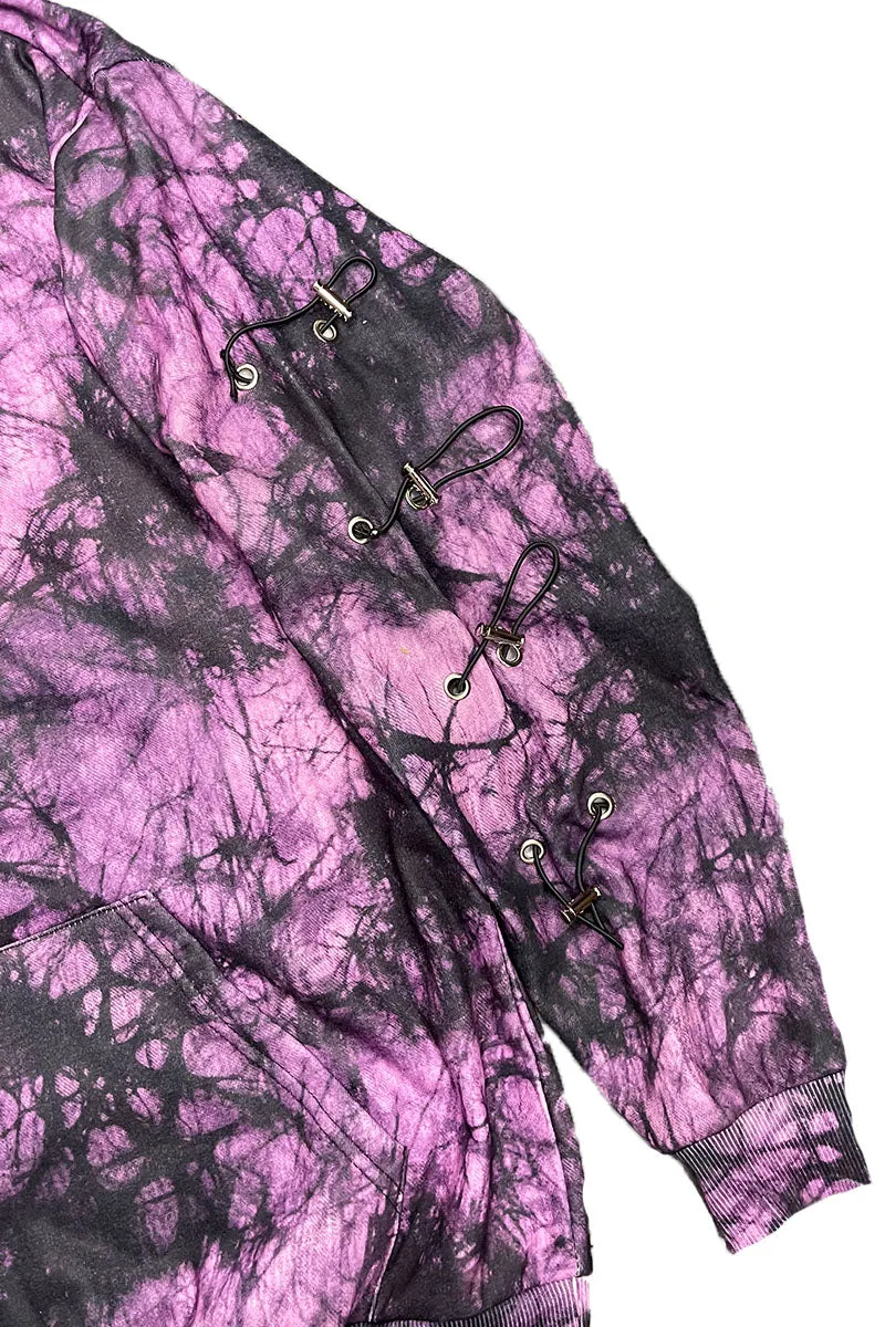 Purple Side Toggle Tie Dye Sweat Set