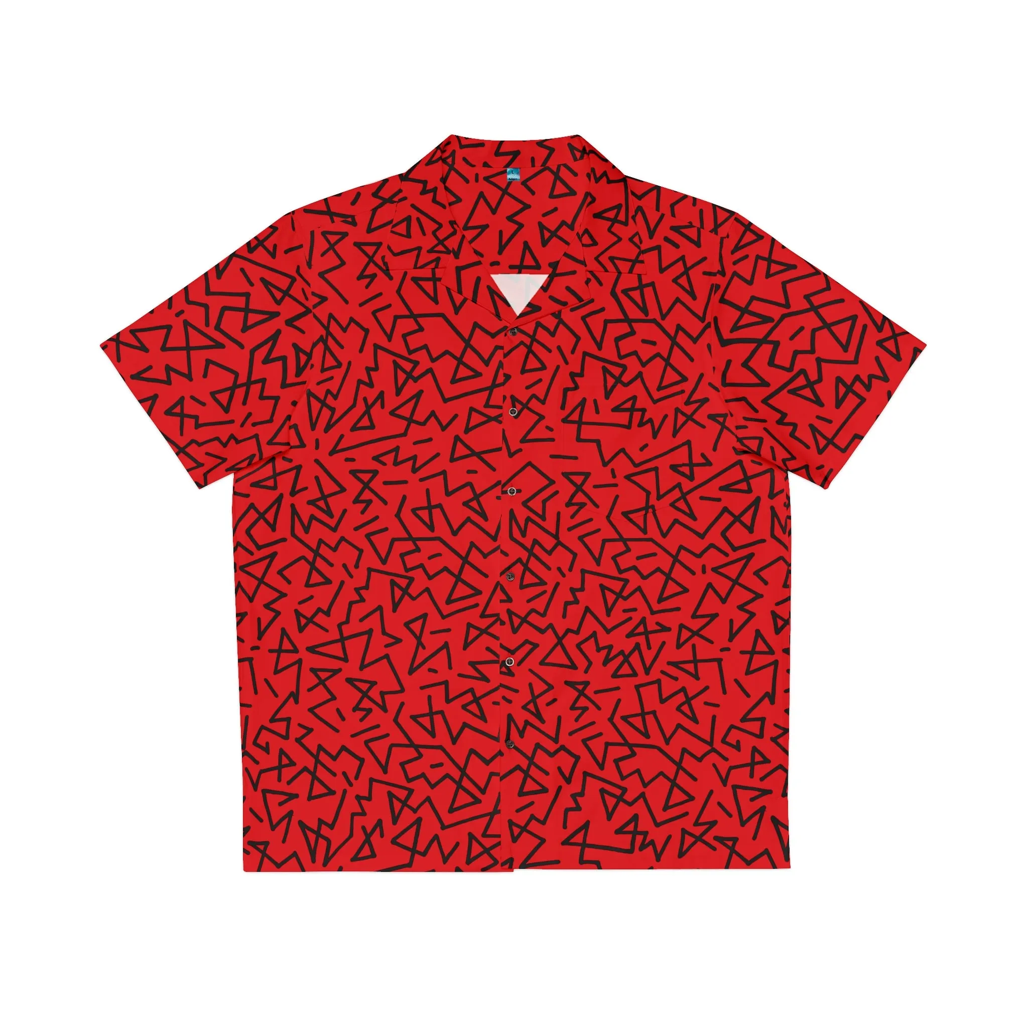 Red Zig-zag Hawaiian Shirt