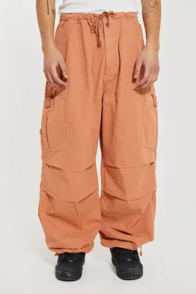 Rust Orange Parachute Cargo Pants