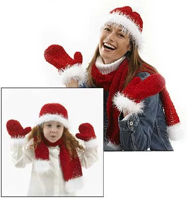 Santa Claus Scarf Pattern (Knit)