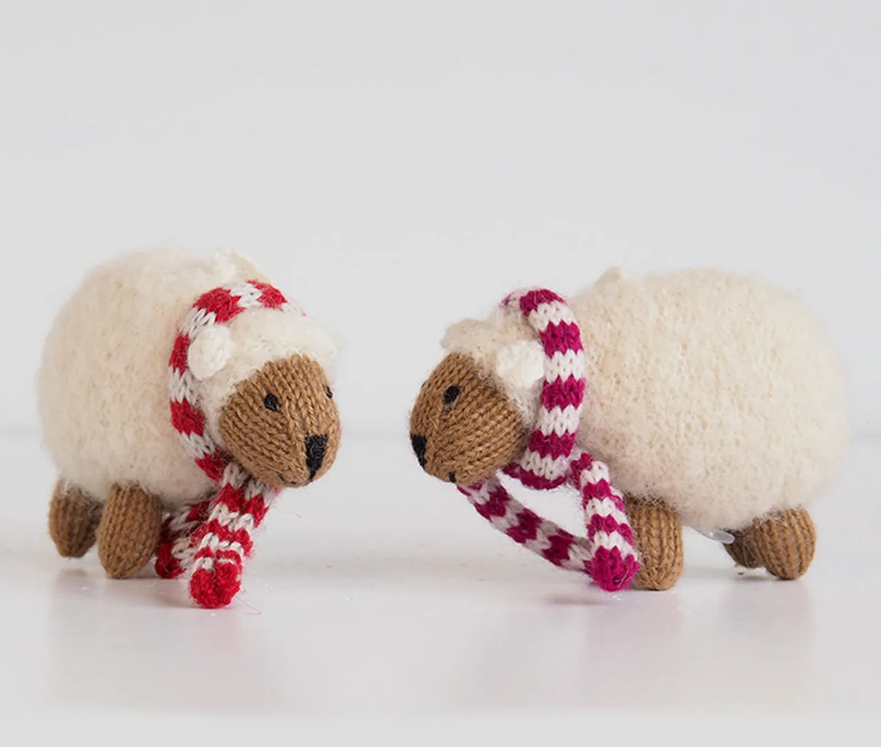 Sheep in Scarves Holiday Ornament