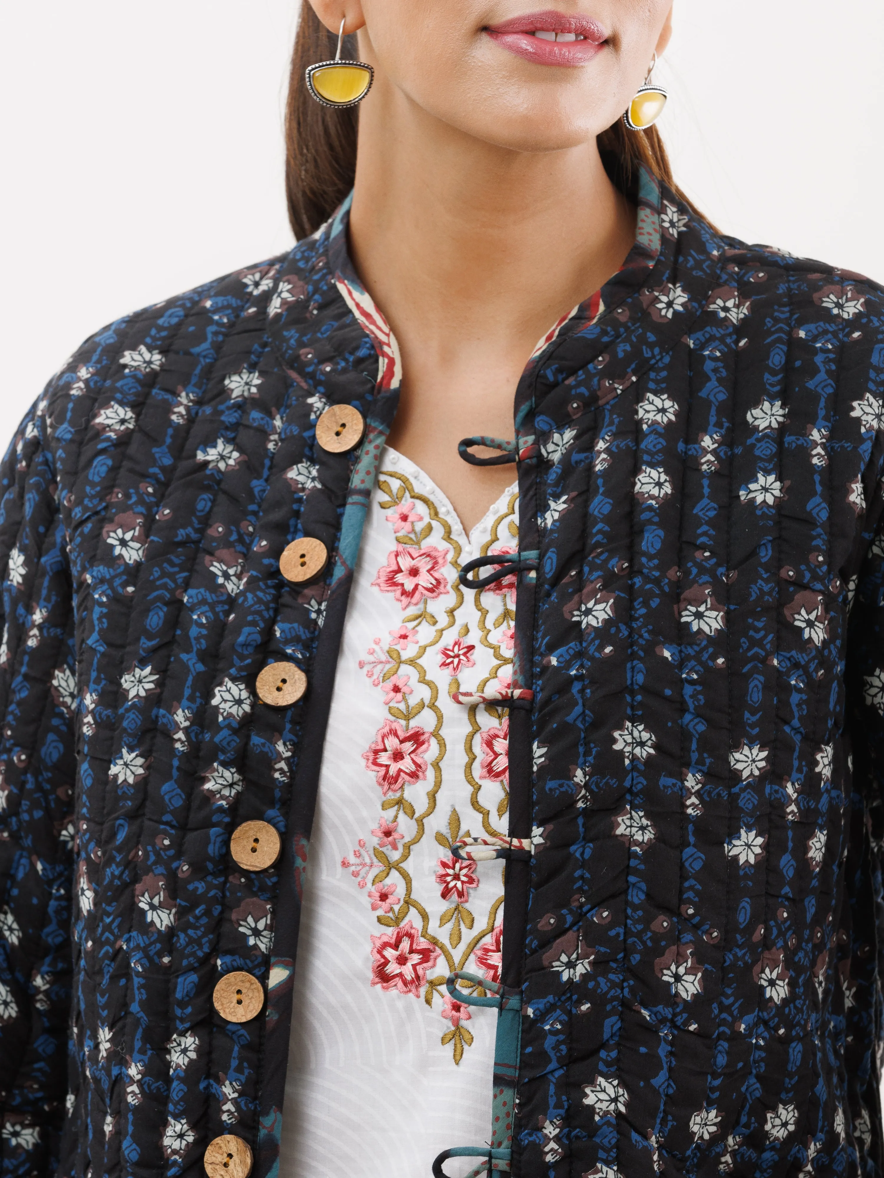 Shishir Amara Ajrakh Quilted Reversible Jacket