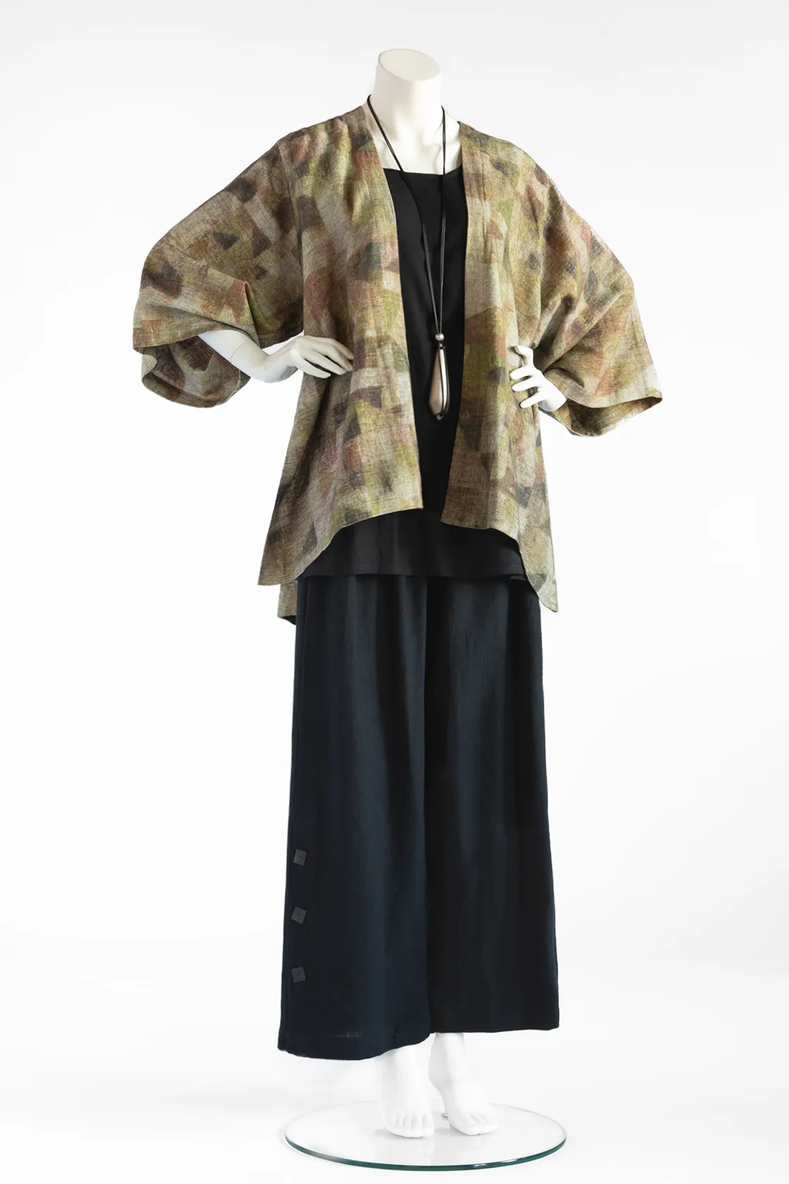 Short Kimono Jacket in Klee Roma