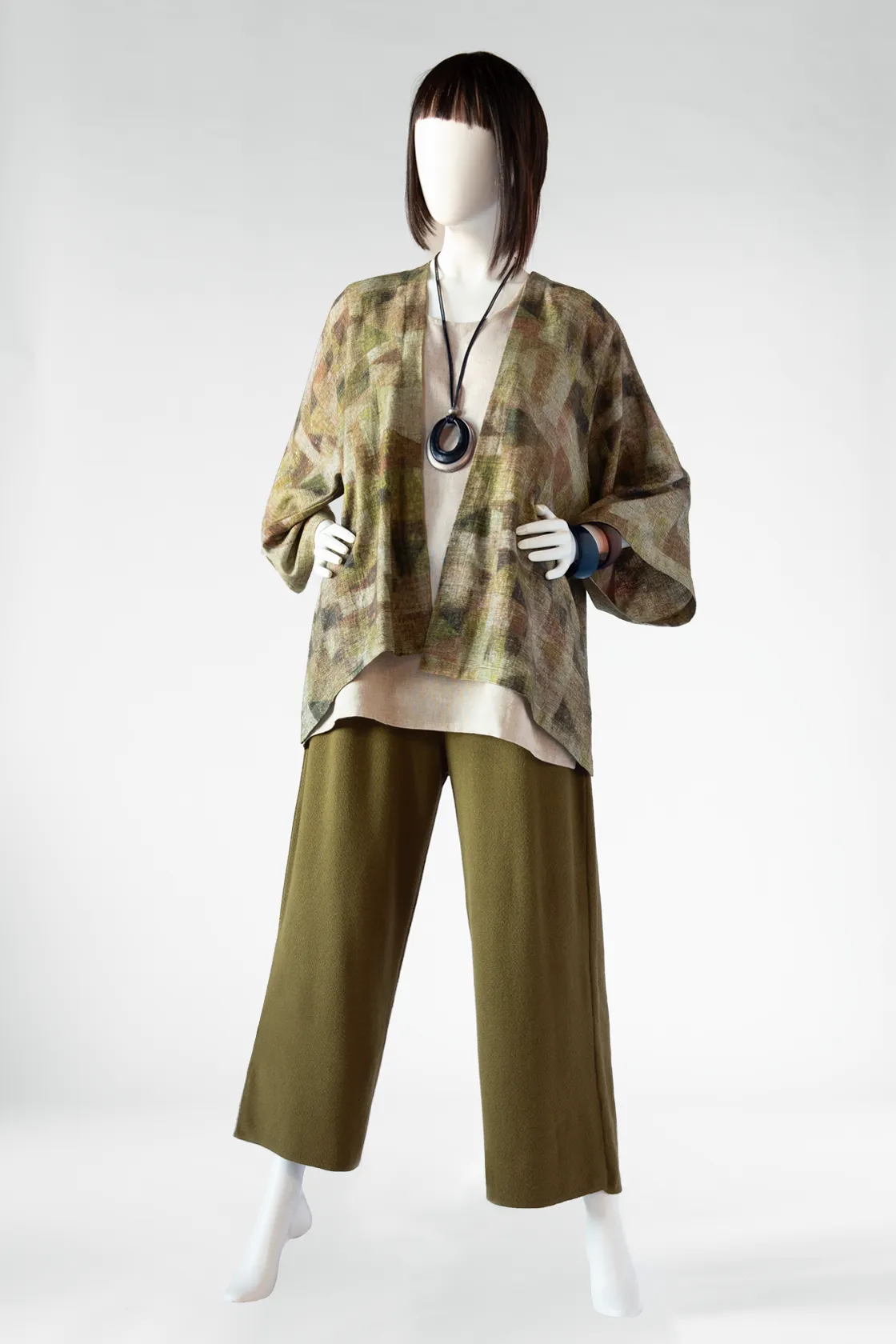 Short Kimono Jacket in Klee Roma