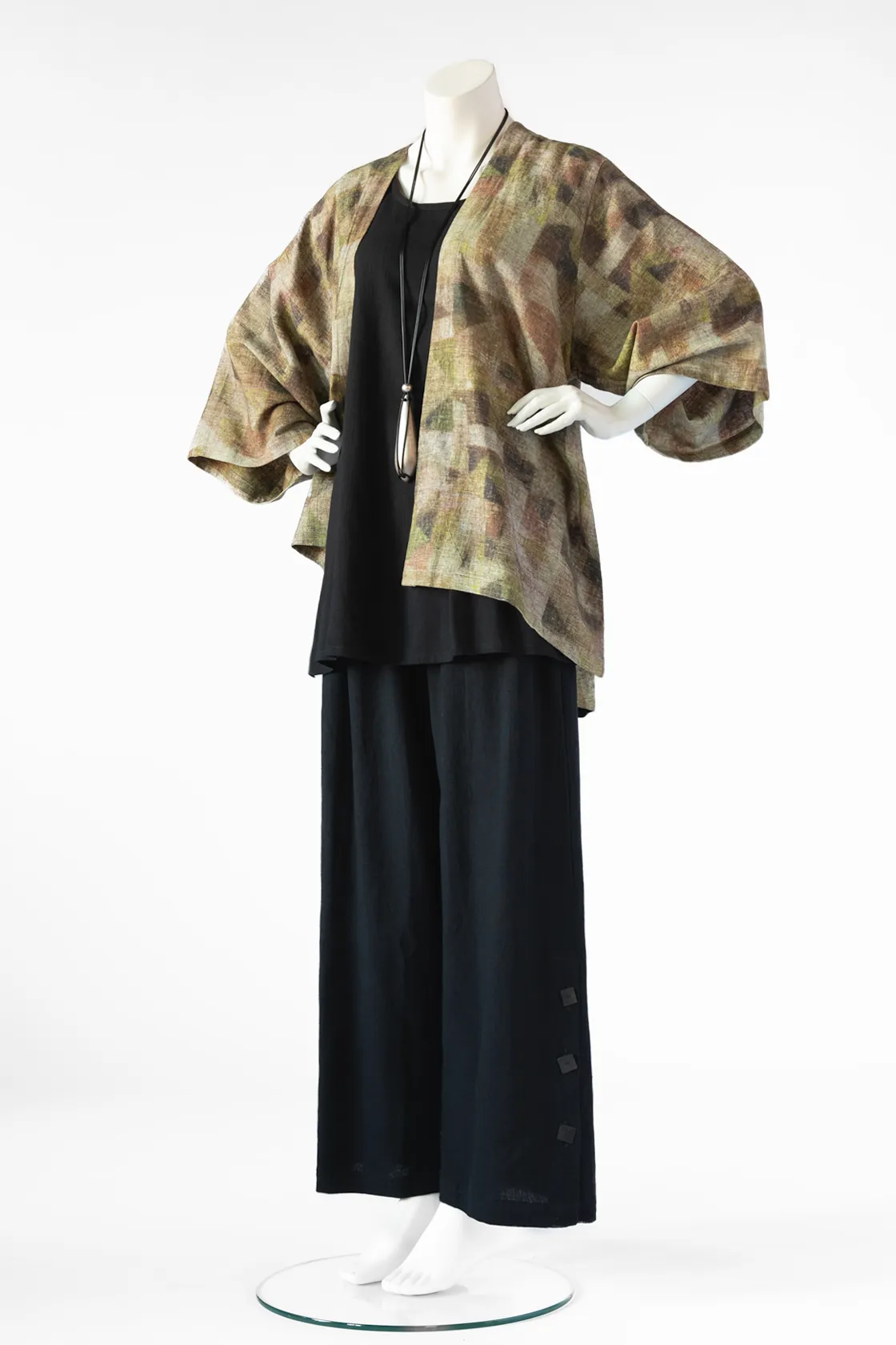 Short Kimono Jacket in Klee Roma