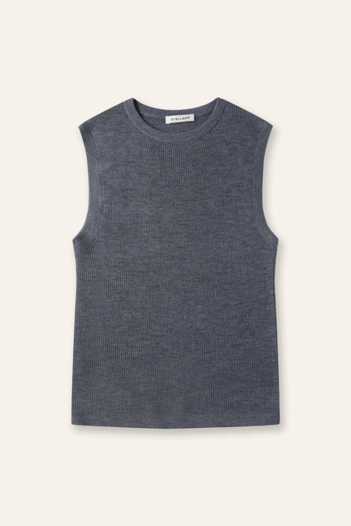 SL silk-blended tank top (Grey)