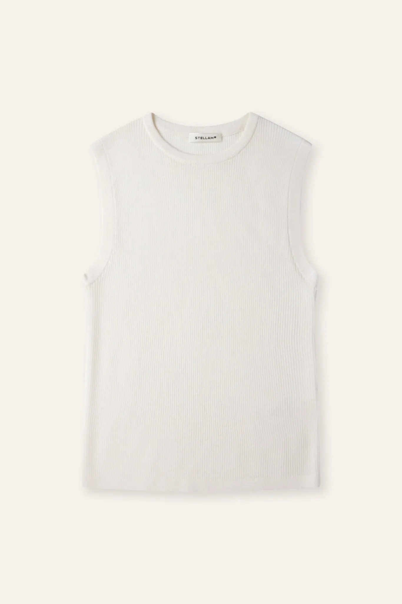 SL silk-blended tank top (White)