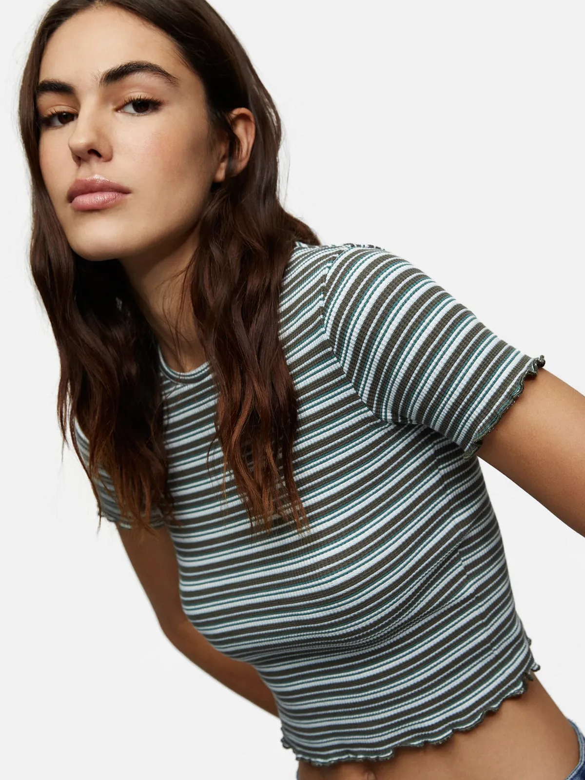 Square Textured Striped