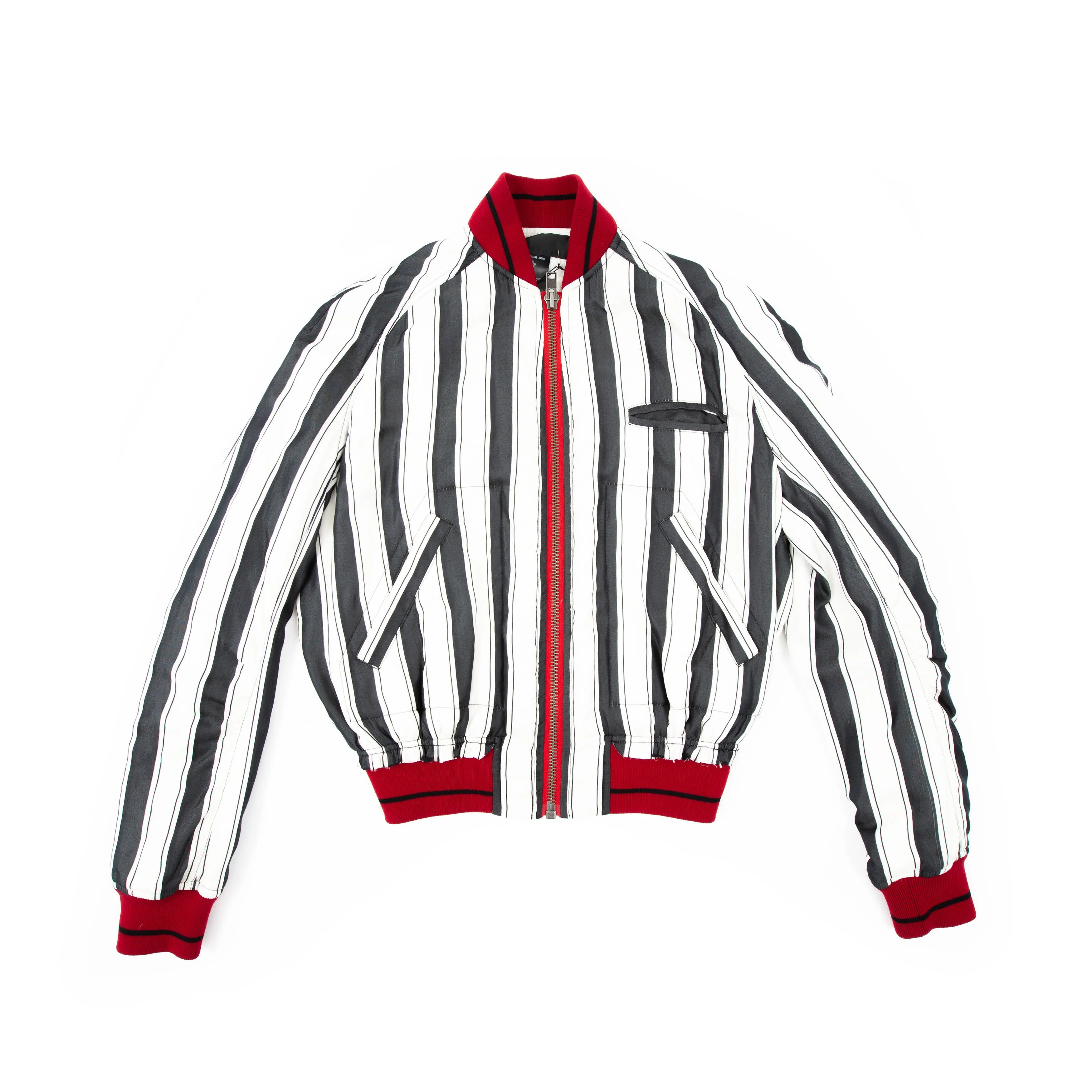 SS17 Striped Opium Silk Bomber